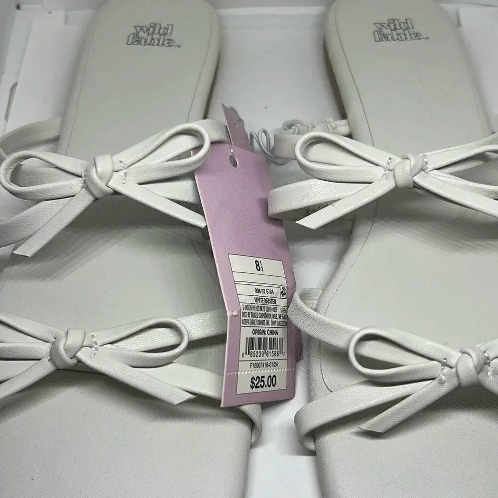 Wild Fable Bow Faux Leather Sandals for Women Size 8.5 - Picture 2 of 5